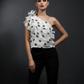 Polka One Ruffle Drama Top