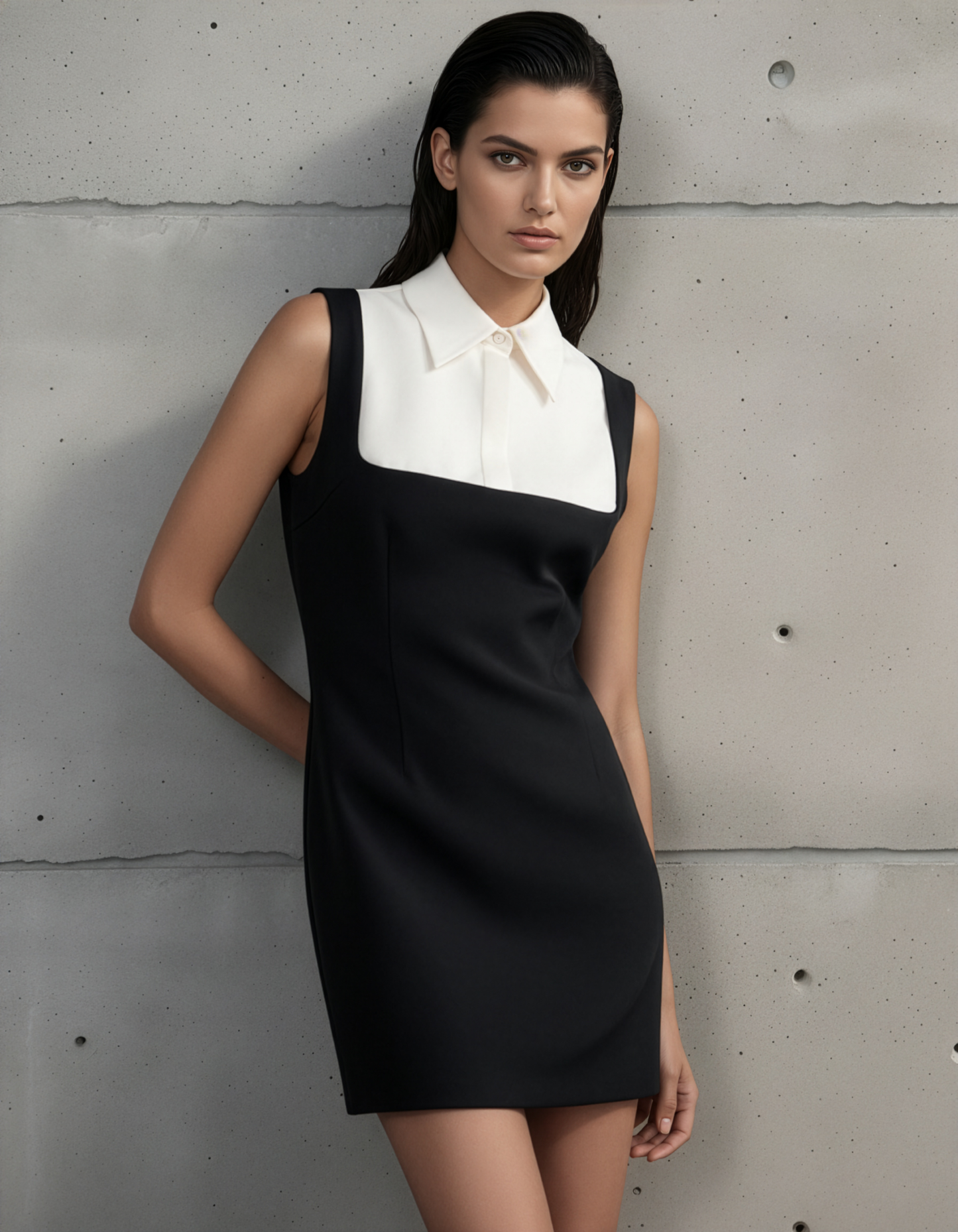 Collar Sleeveless Dress