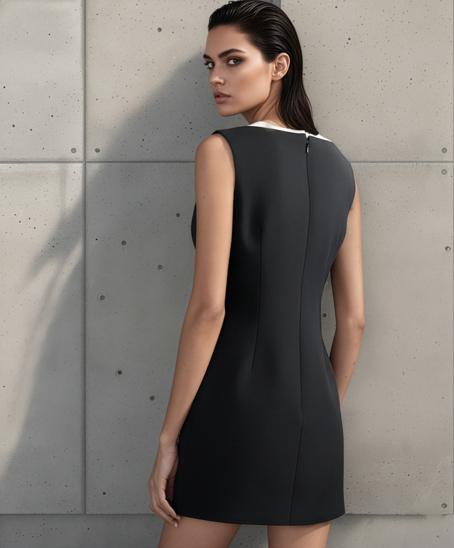 Collar Sleeveless Dress