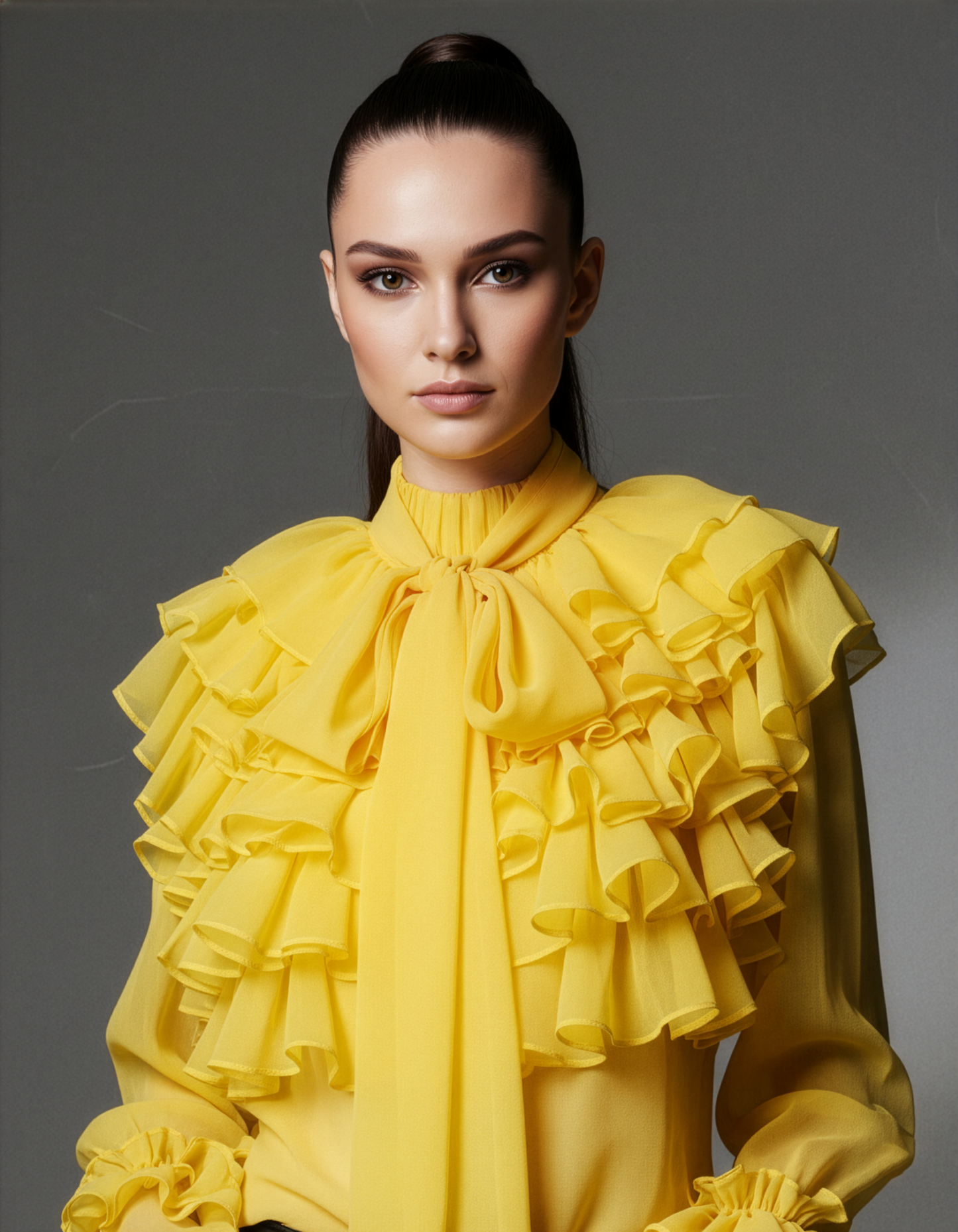 Yellow Ruffle Drama Top