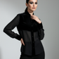 Black Sheer Panel Shirt