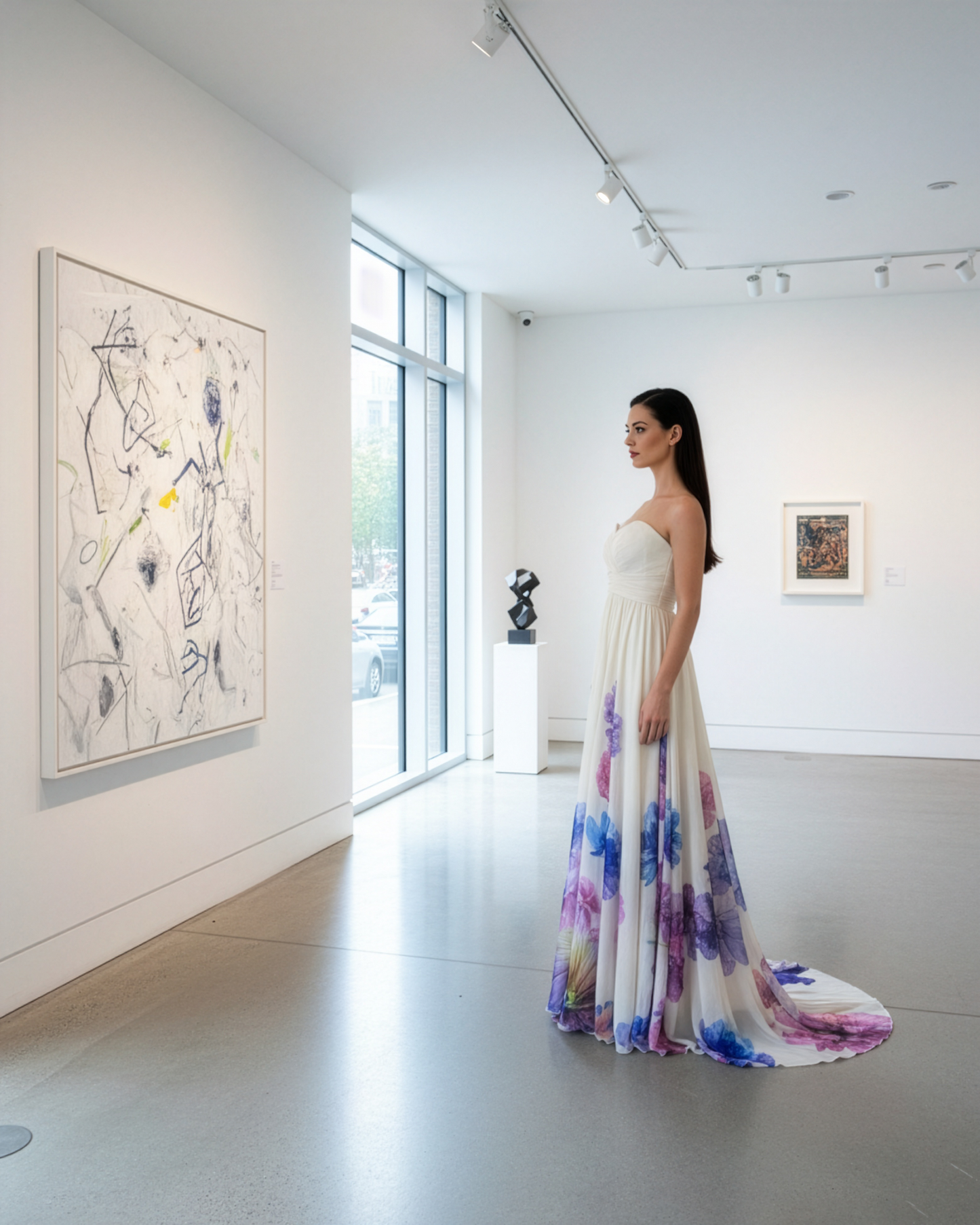 LUXE FlowerPaint Tube Gown