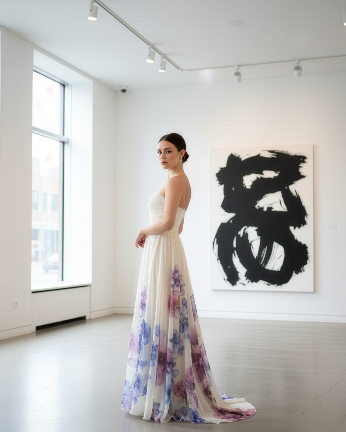 LUXE FlowerPaint Tube Gown