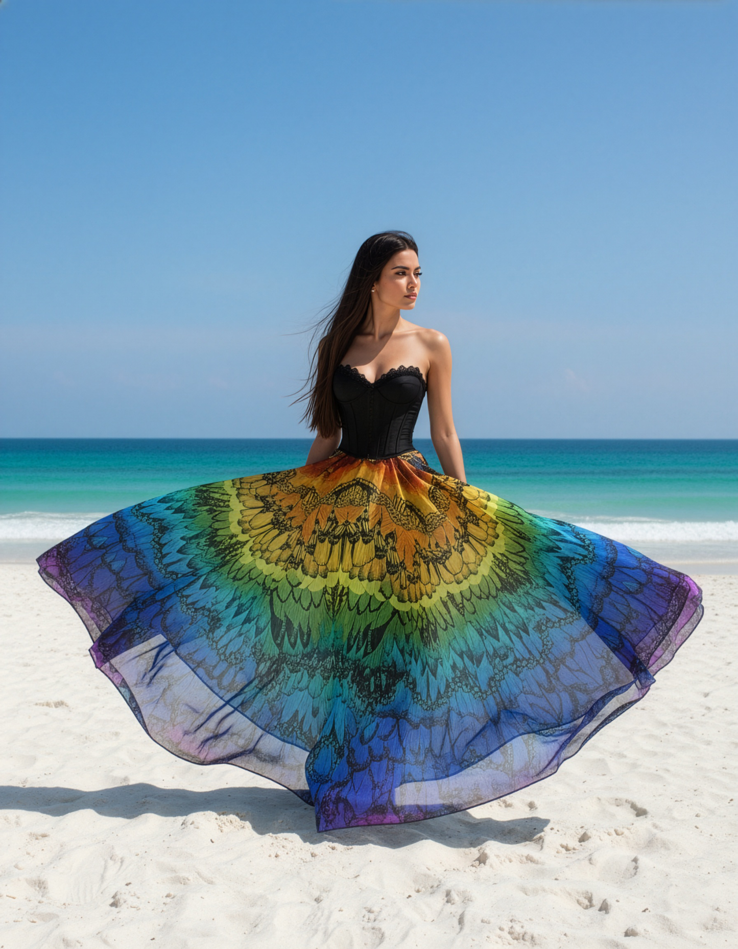 Scarlet Macaw Pleated Skirt