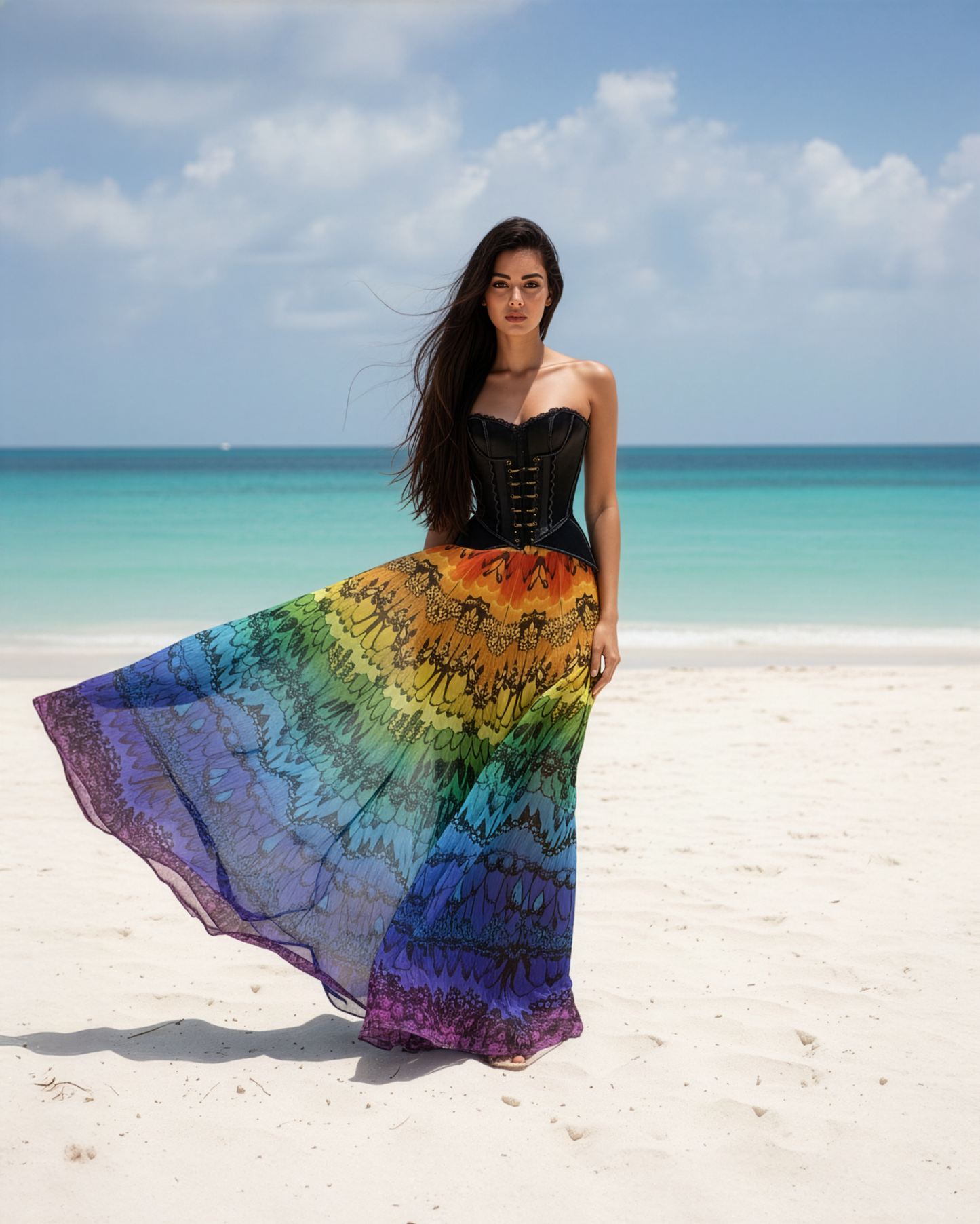 Scarlet Macaw Pleated Skirt