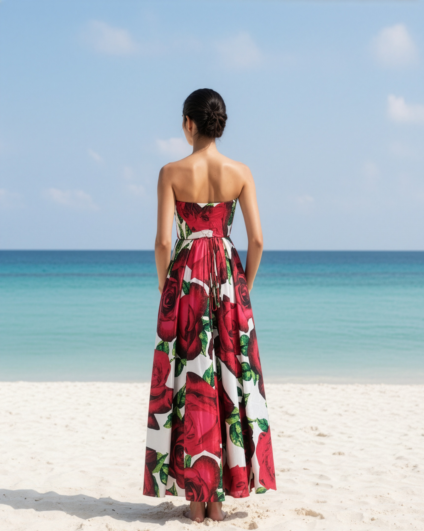 LUXE Red Rose Tube Maxi