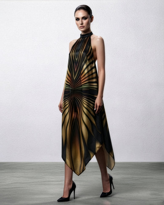 Monarch Tiger Handkerchief Dress