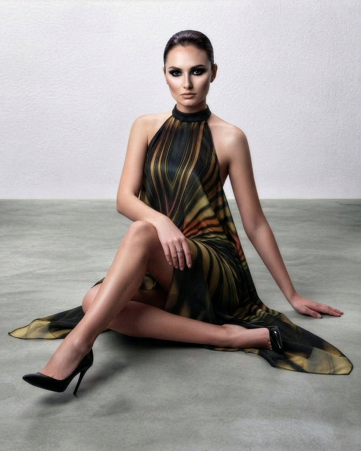 Monarch Tiger Handkerchief Dress