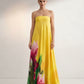 Yellow Peony Tube Gown