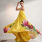 Yellow Peony Tube Gown
