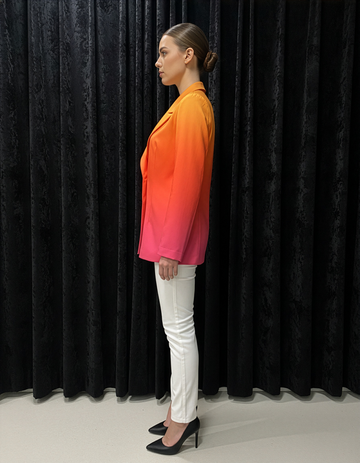 LUXE Ombre Yellow Pink Blazer