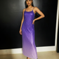 CLEARANCE - Sequins Purple Ombre Gown