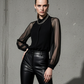 Black Sheer Top