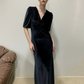 Vintage Sleeve Black Velvet Dress