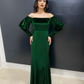 Vintage Retro Emerald Velvet Dress