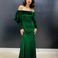 Vintage Retro Emerald Velvet Dress