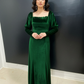 Vintage Retro Emerald Velvet Dress