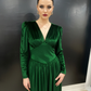 Emerald Vintage Wrap Dress