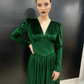 Emerald Vintage Wrap Dress