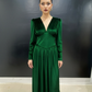 Emerald Vintage Wrap Dress