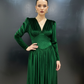 Emerald Vintage Wrap Dress