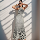 Polka Black White Halter Dress