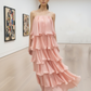 LUXE Pink Ruffle Maxi