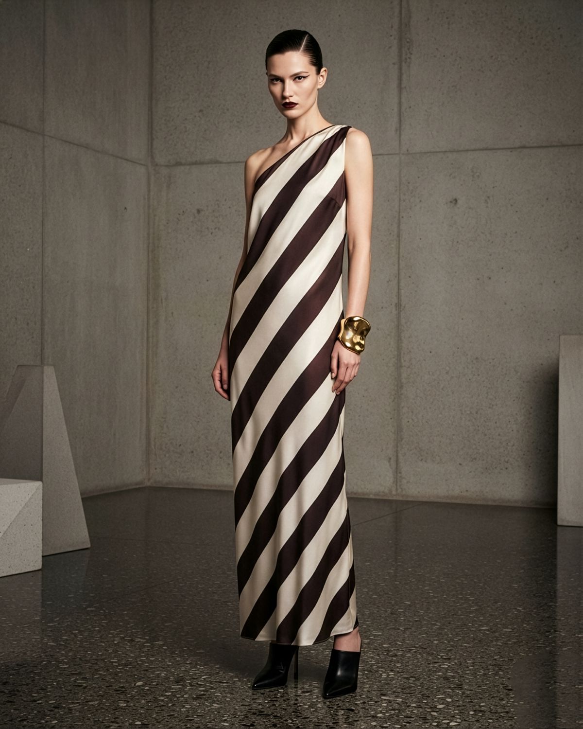 Striped One Gown