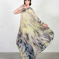 Strokes Purple Yellow Kaftan Dress