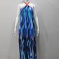 Blue Fantasy Halter Gown