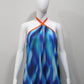Blue Fantasy Halter Gown