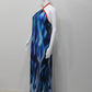 Blue Fantasy Halter Gown