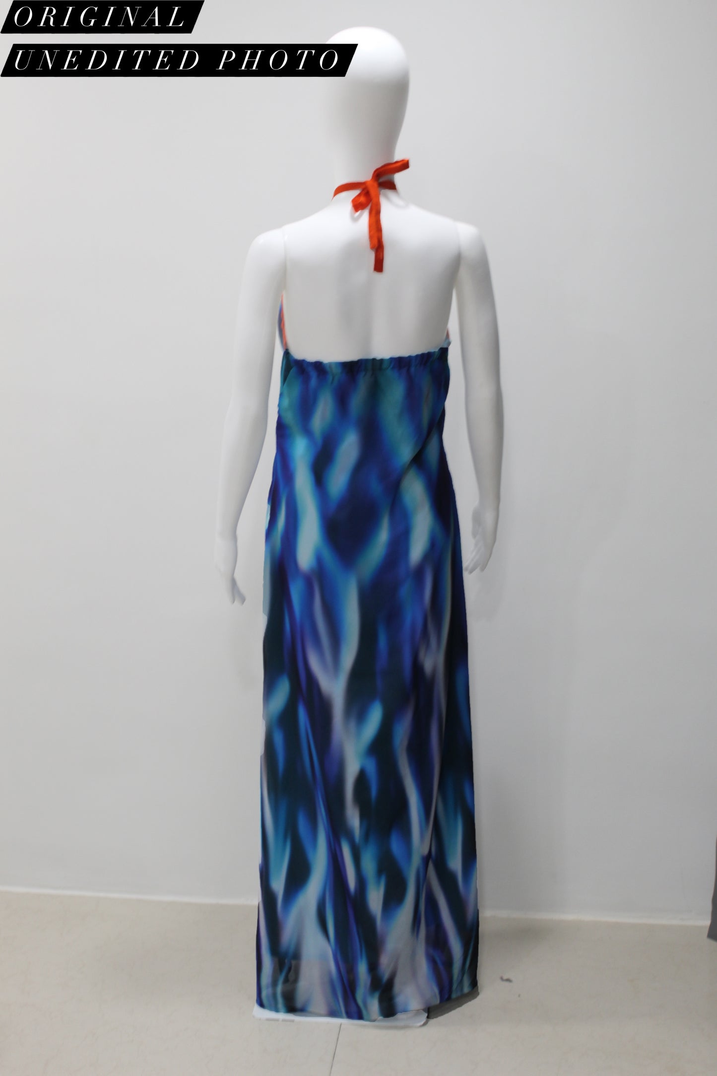 Blue Fantasy Halter Gown