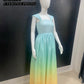 Ombre Blue Yellow Pastel Midi