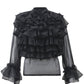 Black Ruffle Drama Top