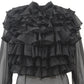 Black Ruffle Drama Top