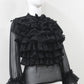 Black Ruffle Drama Top