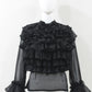 Black Ruffle Drama Top