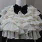 Black White Ruffle Drama Top