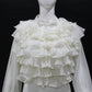 White Ruffle Drama Top