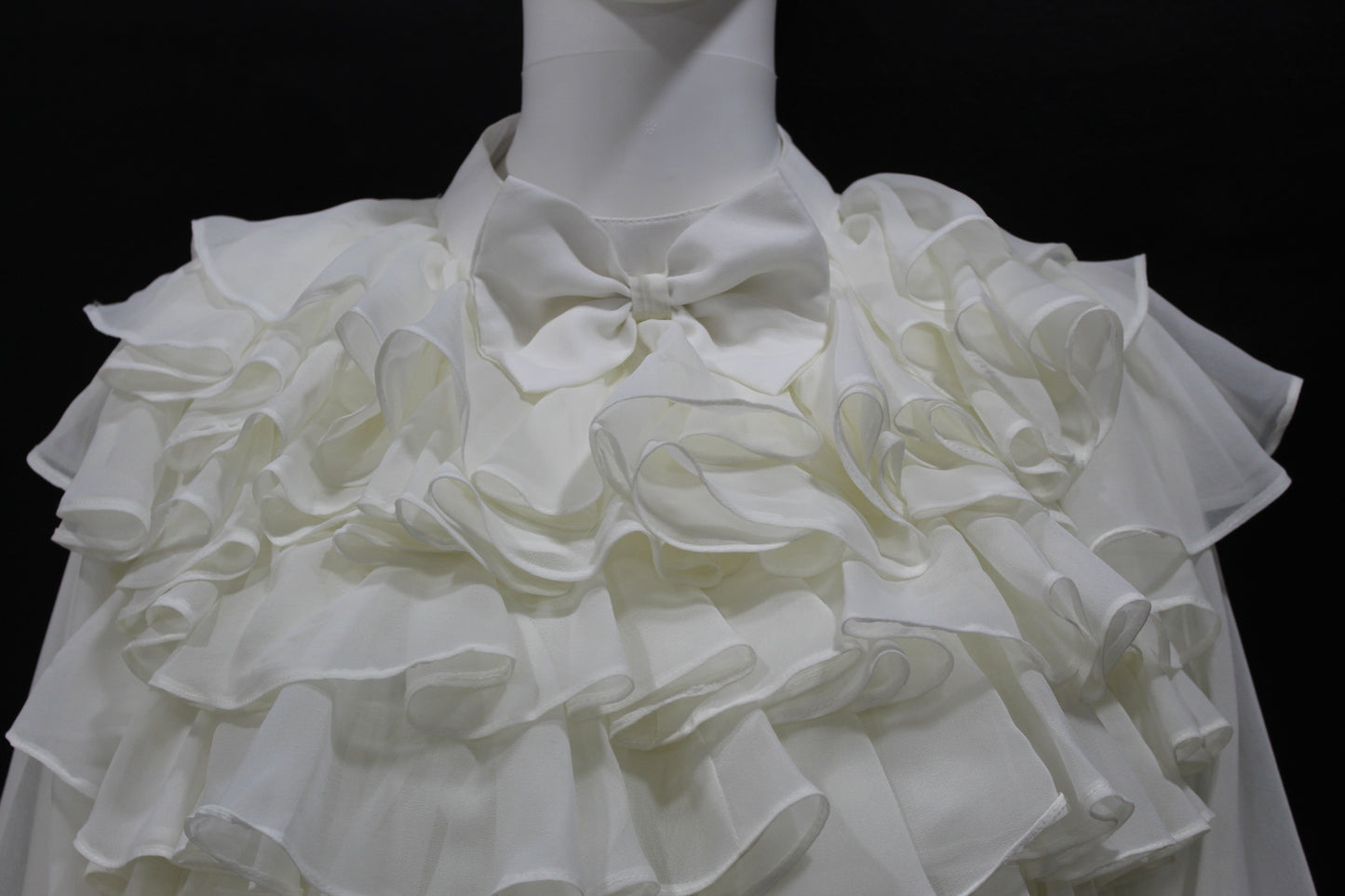 White Ruffle Drama Top