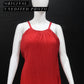 CLEARANCE - Ombre Pleated Red Yellow Spaghetti Maxi