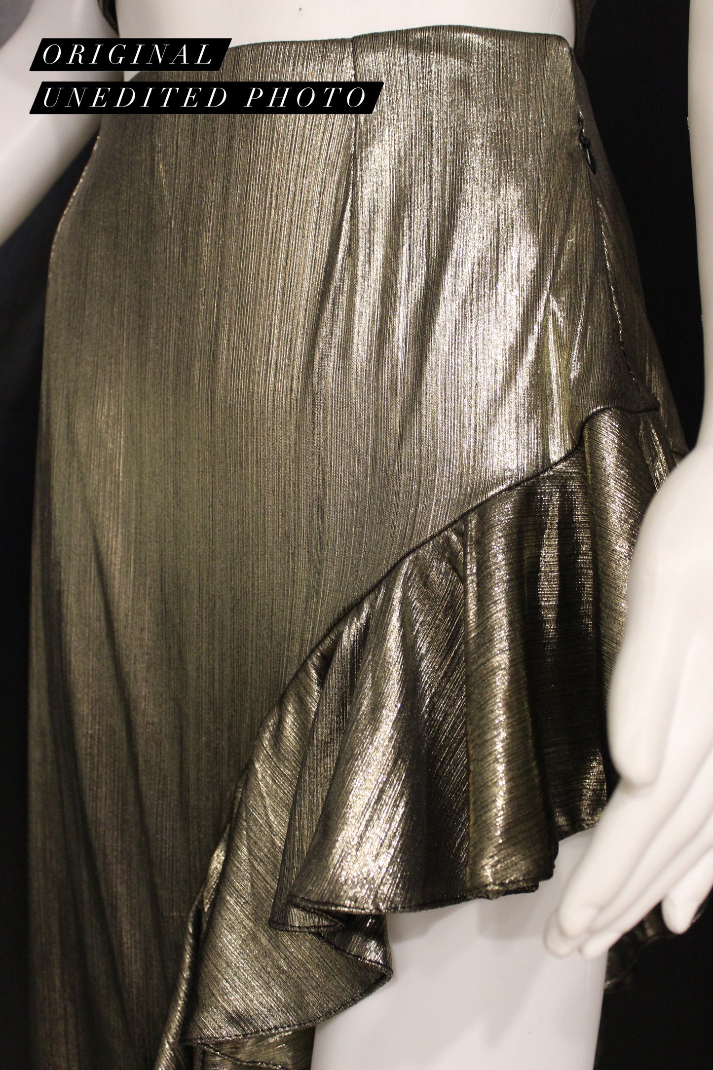 LUXE Gold Metallic Vintage Ruffle Coord