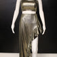 LUXE Gold Metallic Vintage Ruffle Coord