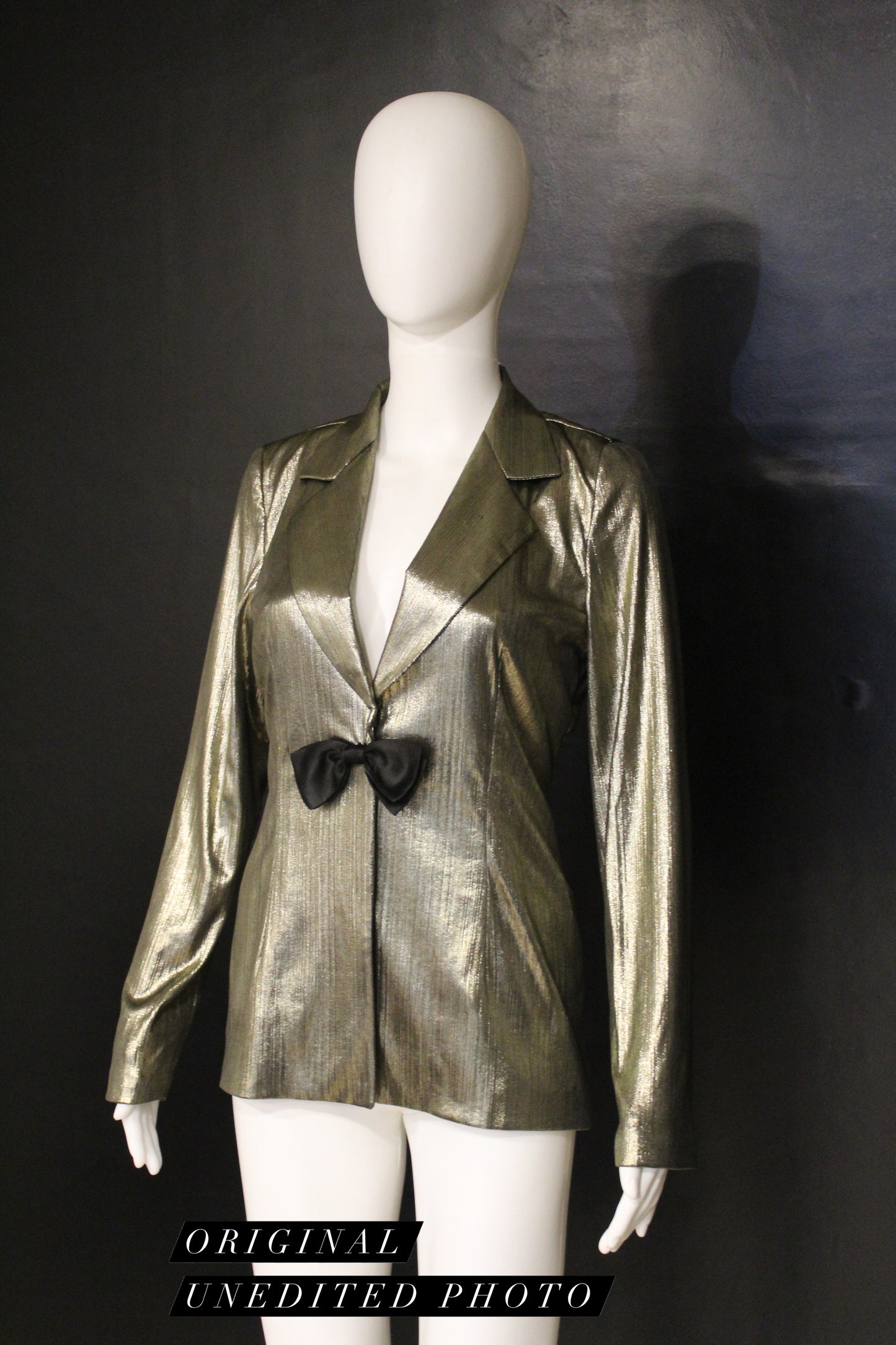LUXE Metallic Vintage Gold Blazer