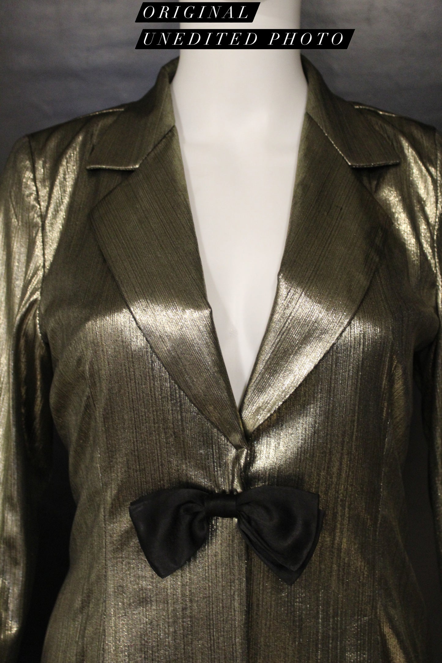 LUXE Metallic Vintage Gold Blazer