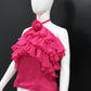 Pink Ruffle Halter Top