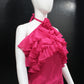 Pink Ruffle Halter Top