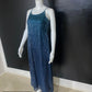 CLEARANCE - Sequins Blue Ombre Gown