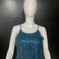 CLEARANCE - Sequins Blue Ombre Gown